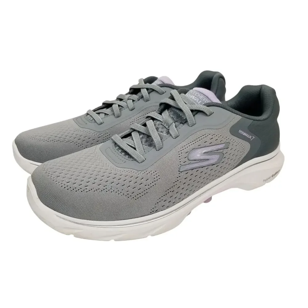 Skechers Women's GoWalk 7 125215 Gray Goga Mat Sneakers Size 8.5